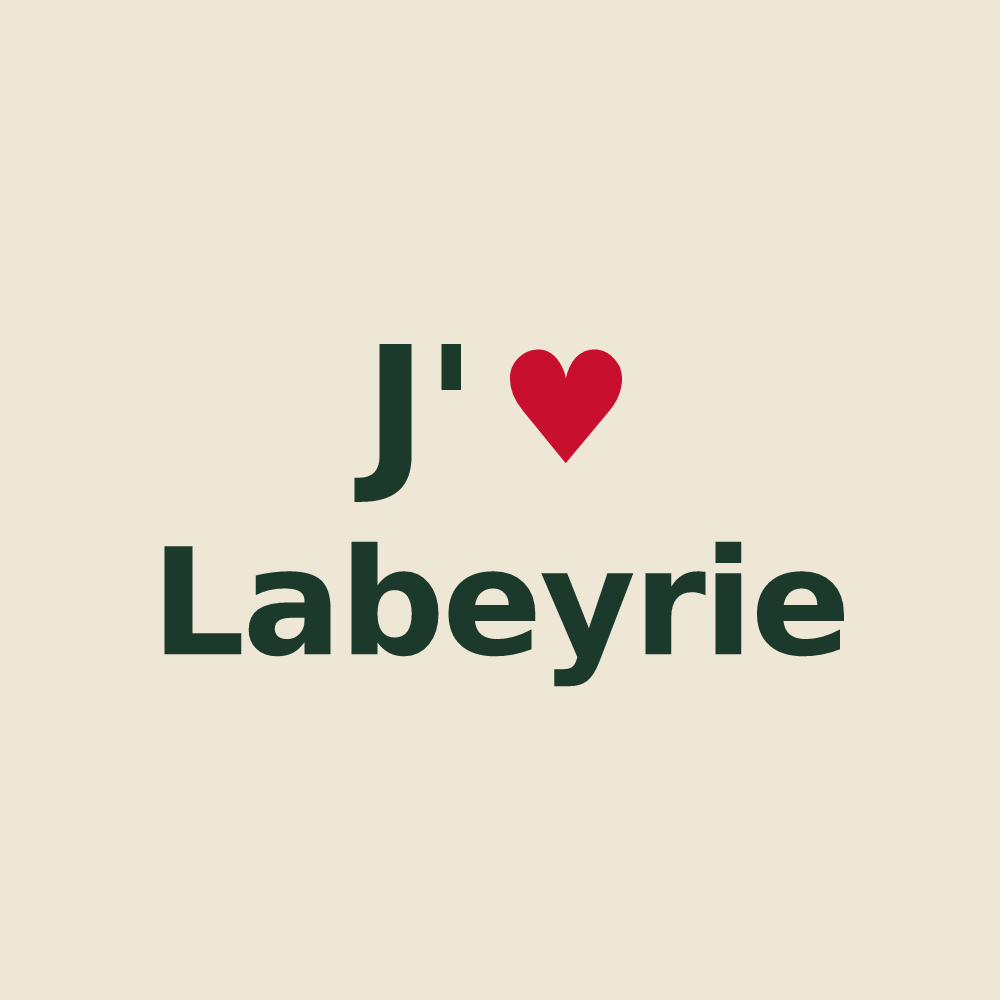 Tote bag personnalisé Labeyrie — design J'aime Labeyrie