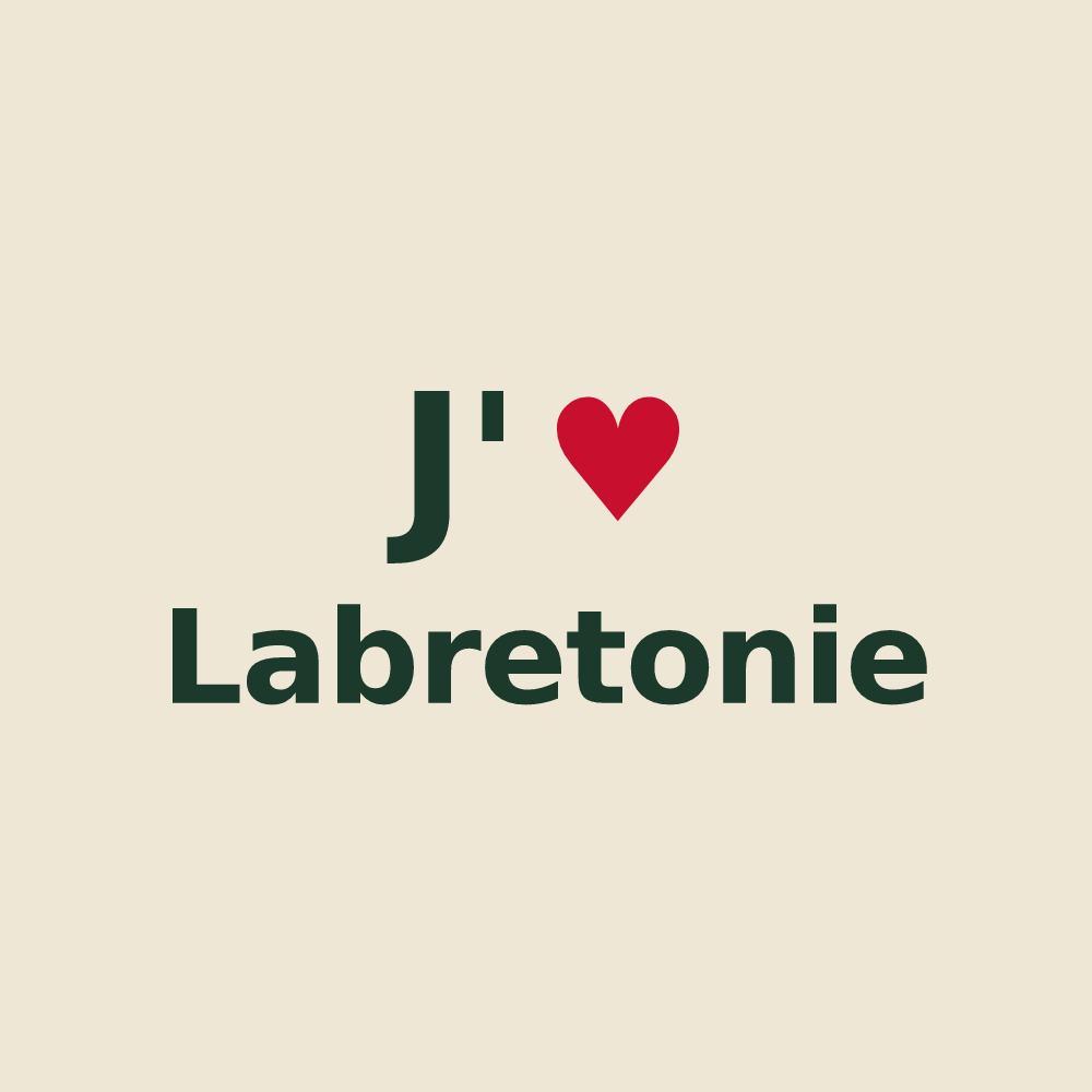 Tote bag personnalisé Labretonie — design J'aime Labretonie
