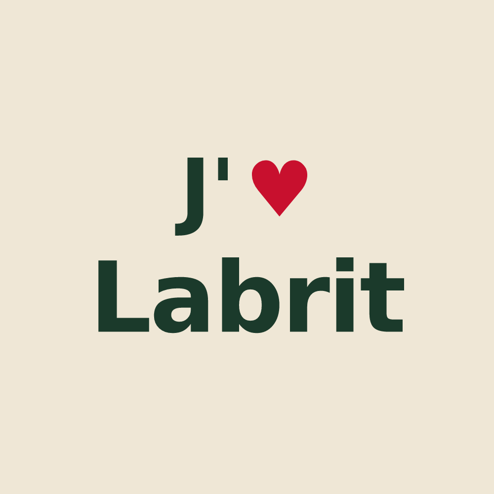 Tote bag personnalisé Labrit — design J'aime Labrit