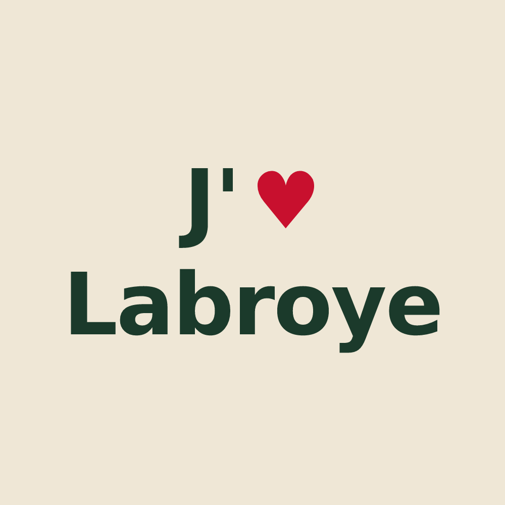 Tote bag personnalisé Labroye — design J'aime Labroye