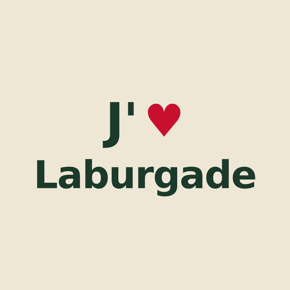 Tote bag personnalisé Laburgade — design J'aime Laburgade