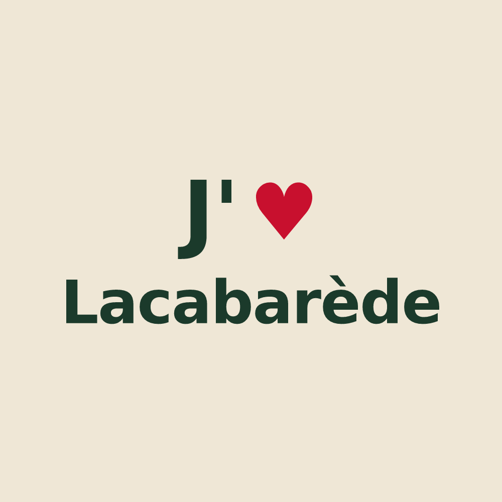 Tote bag personnalisé Lacabarède — design J'aime Lacabarède