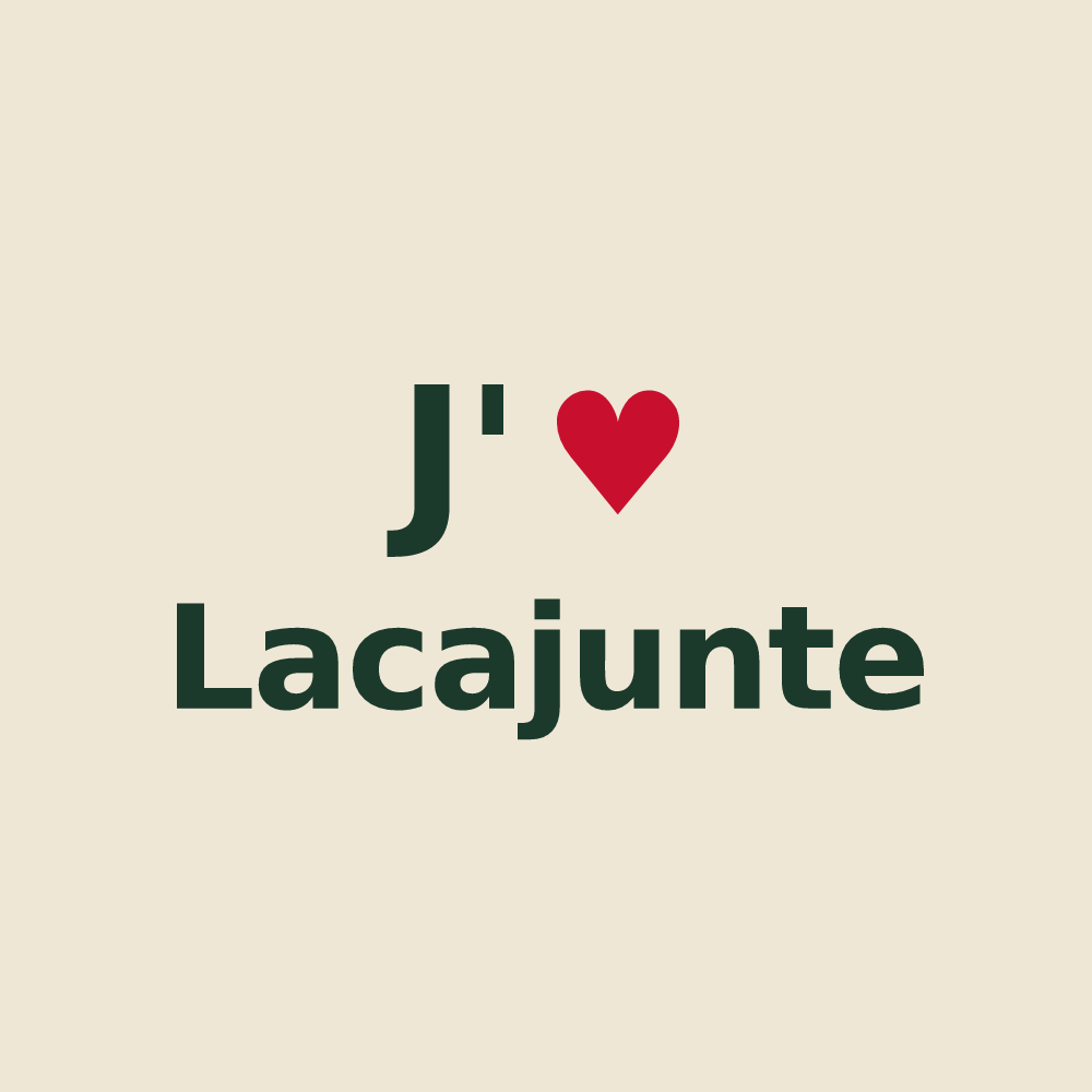 Tote bag personnalisé Lacajunte — design J'aime Lacajunte
