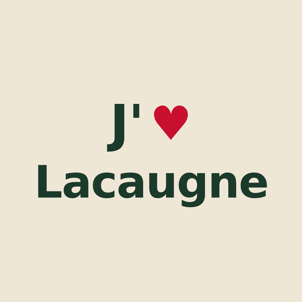 Tote bag personnalisé Lacaugne — design J'aime Lacaugne