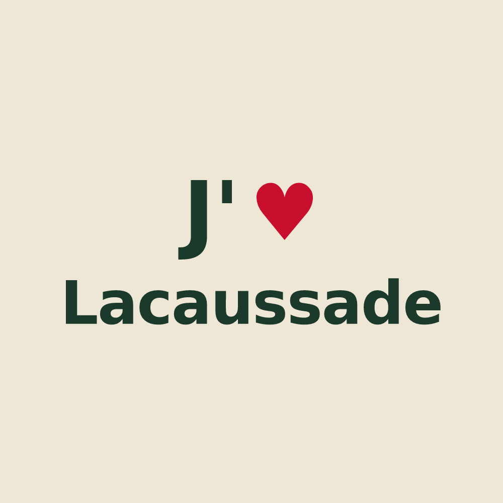 Tote bag personnalisé Lacaussade — design J'aime Lacaussade