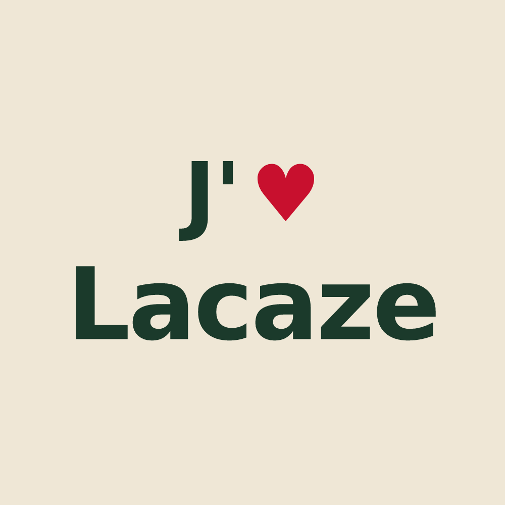 Tote bag personnalisé Lacaze — design J'aime Lacaze