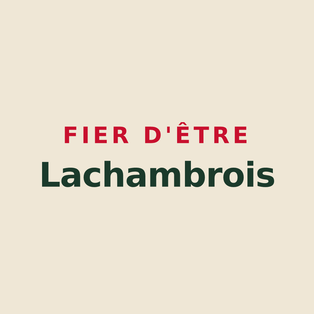 Tote bag « Fier d'être Lachambrois » — design pour Lachambre