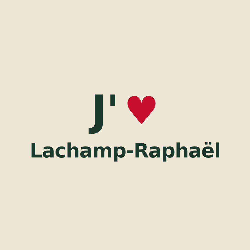 Tote bag personnalisé Lachamp-Raphaël — design J'aime Lachamp-Raphaël