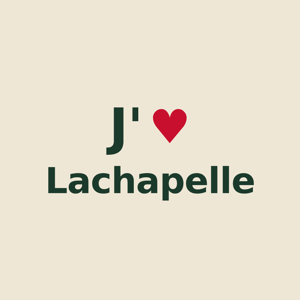 Tote bag personnalisé Lachapelle — design J'aime Lachapelle