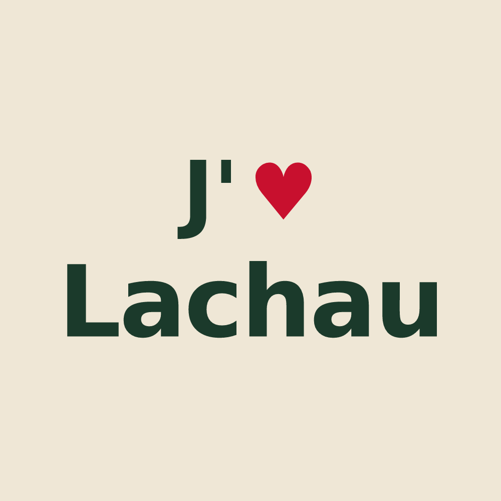 Tote bag personnalisé Lachau — design J'aime Lachau