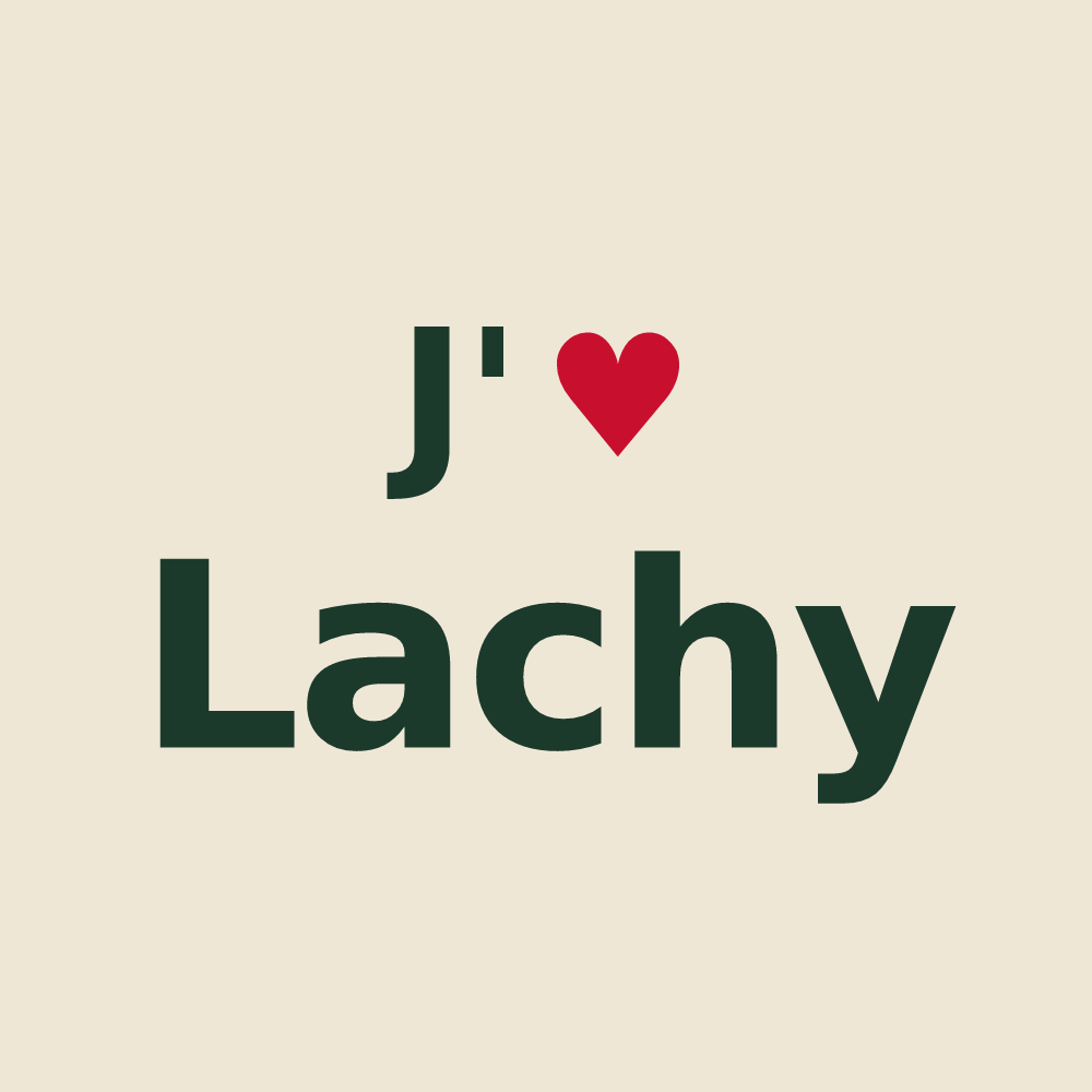 Tote bag personnalisé Lachy — design J'aime Lachy