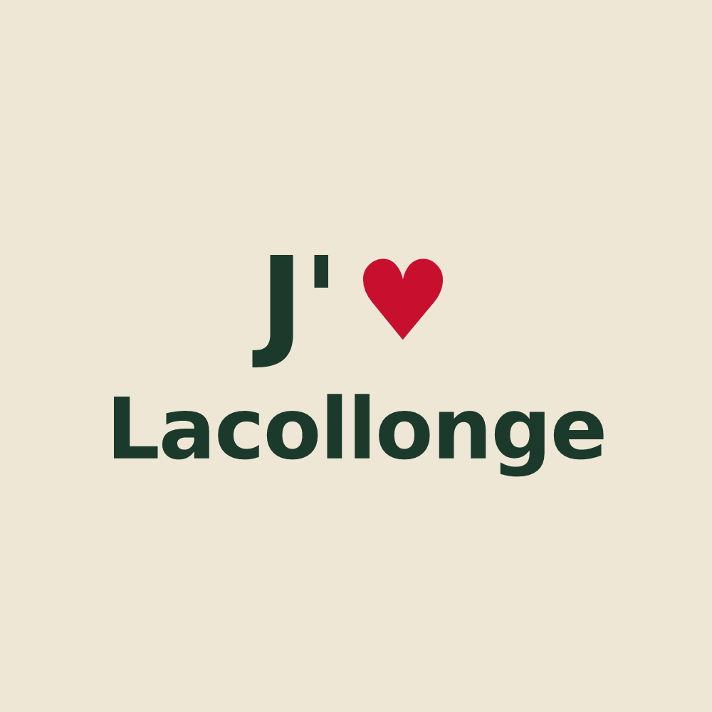 Tote bag personnalisé Lacollonge — design J'aime Lacollonge