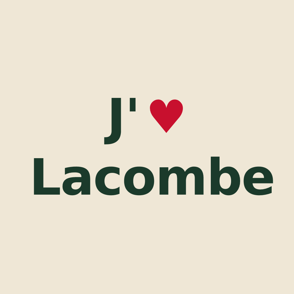 Tote bag personnalisé Lacombe — design J'aime Lacombe