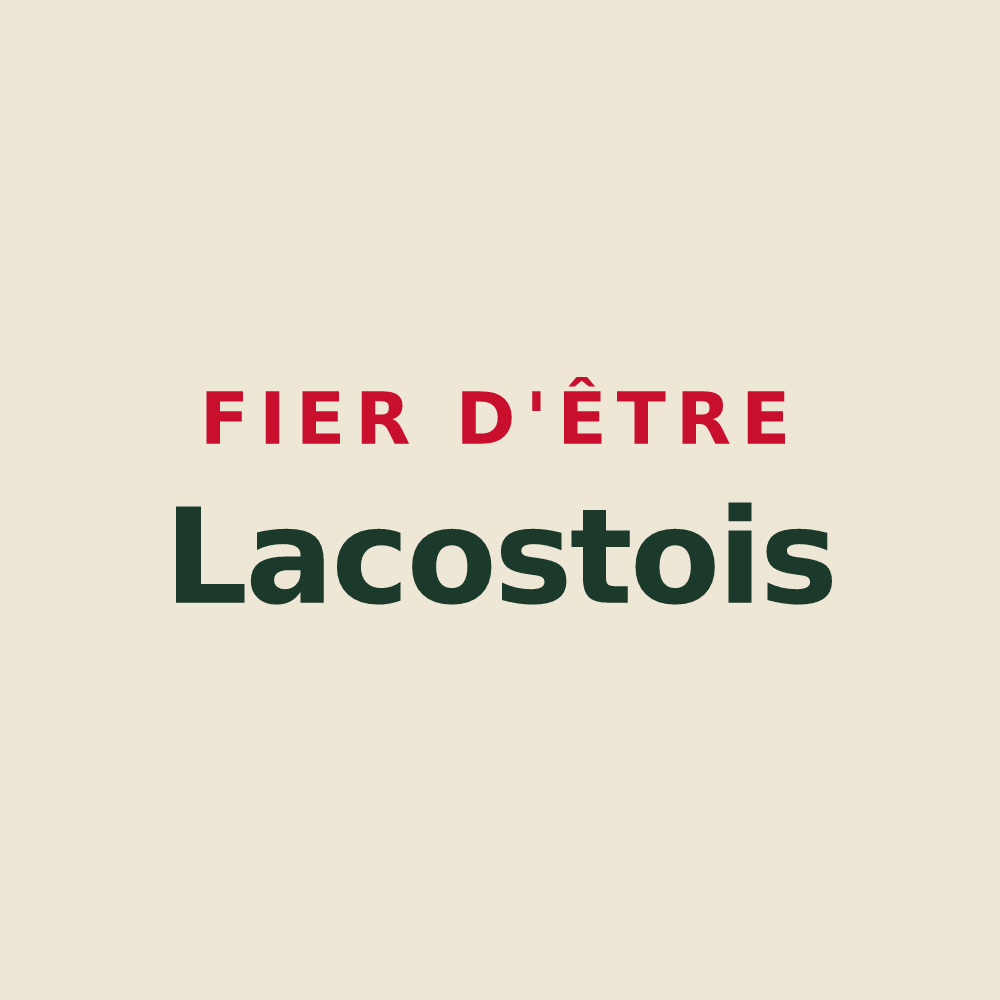 Tote bag « Fier d'être Lacostois » — design pour Lacoste