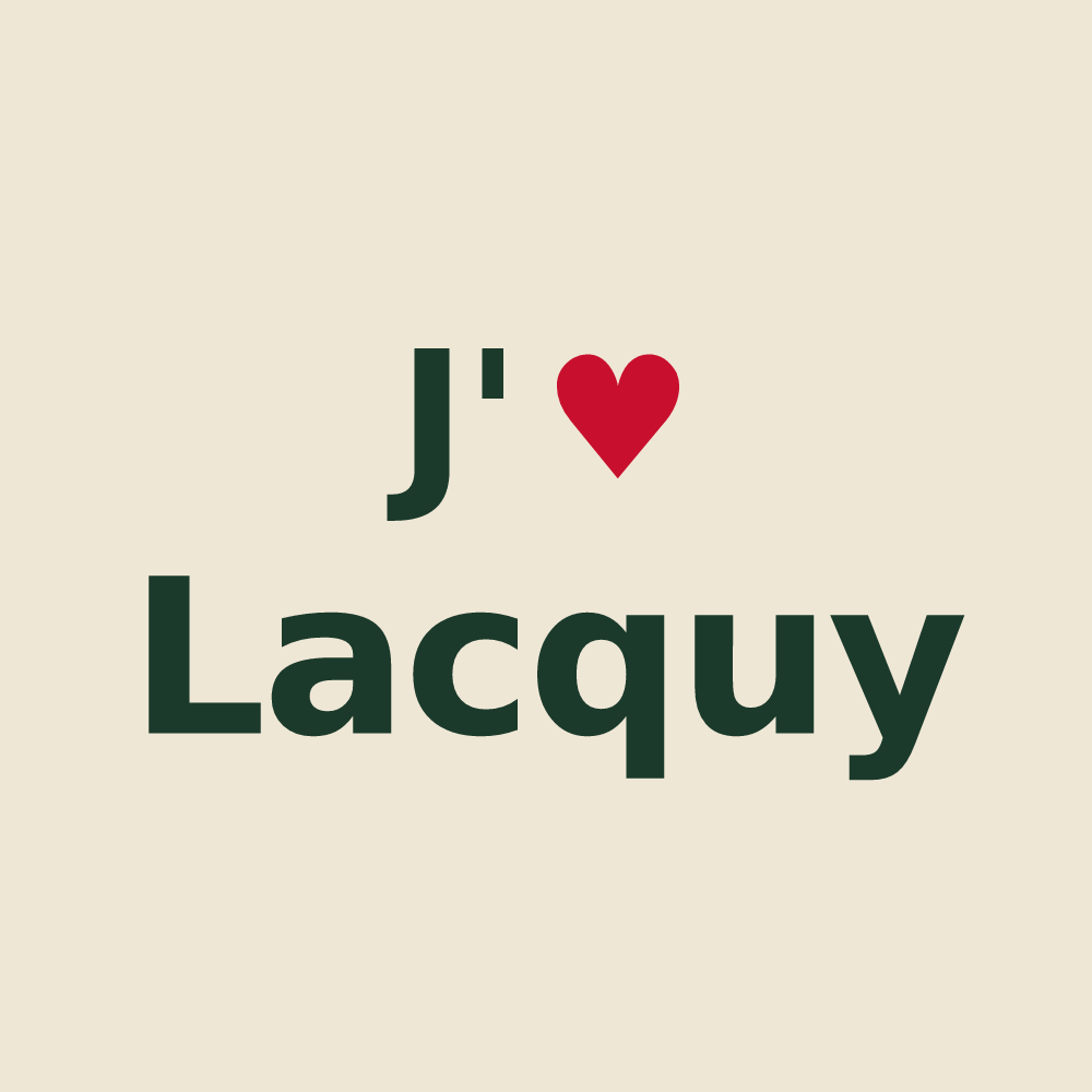 Tote bag personnalisé Lacquy — design J'aime Lacquy