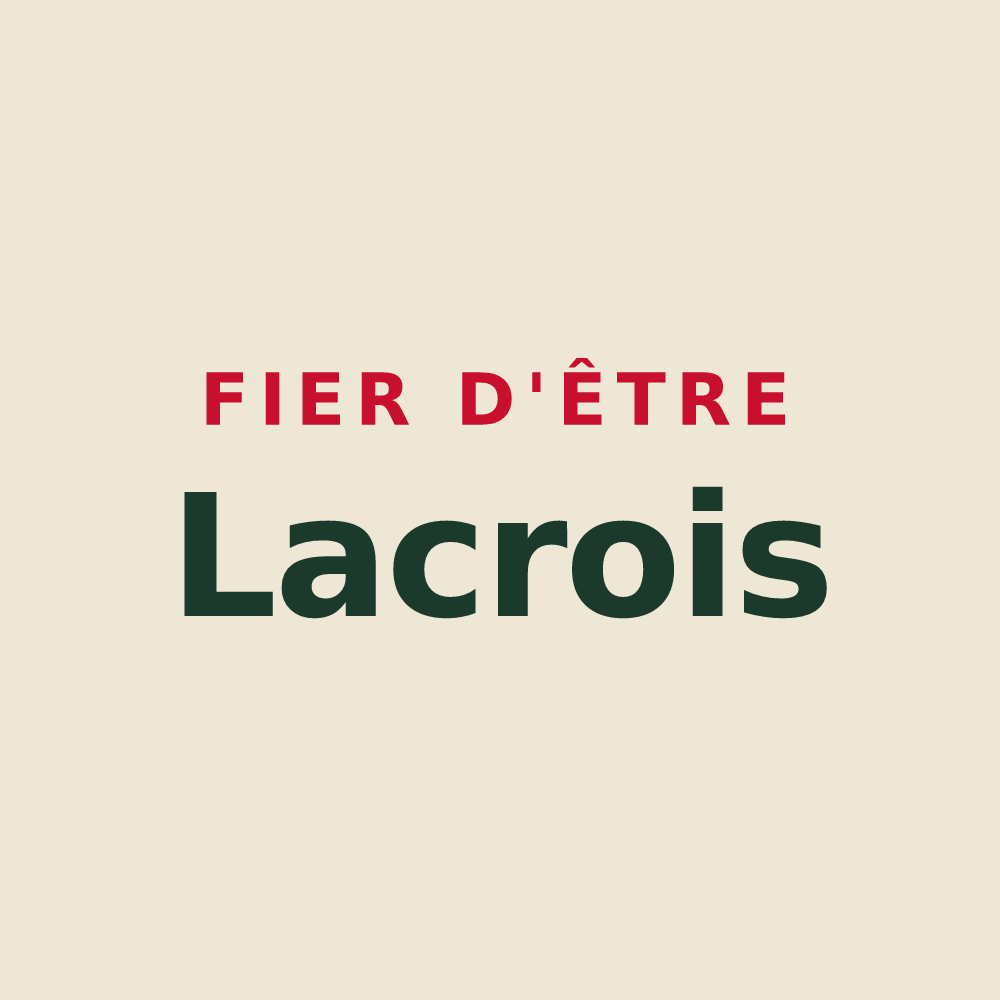 Tote bag « Fier d'être Lacrois » — design pour Lacres