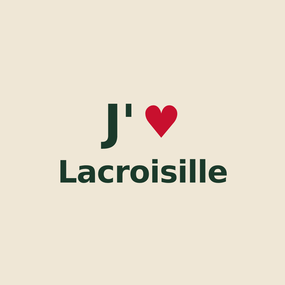 Tote bag personnalisé Lacroisille — design J'aime Lacroisille