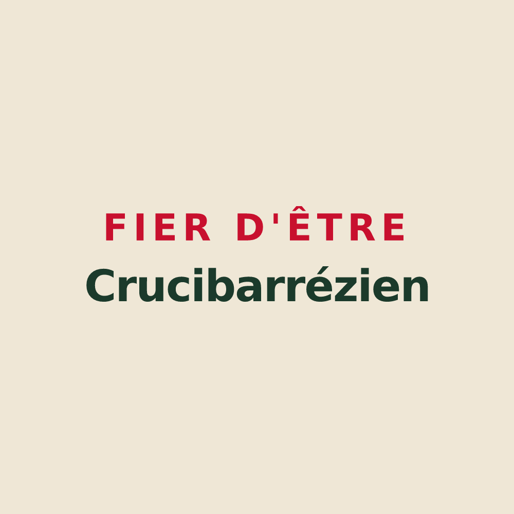 Tote bag « Fier d'être Crucibarrézien » — design pour Lacroix-Barrez