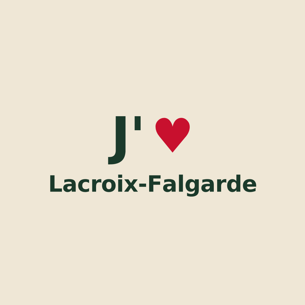 Tote bag personnalisé Lacroix-Falgarde — design J'aime Lacroix-Falgarde