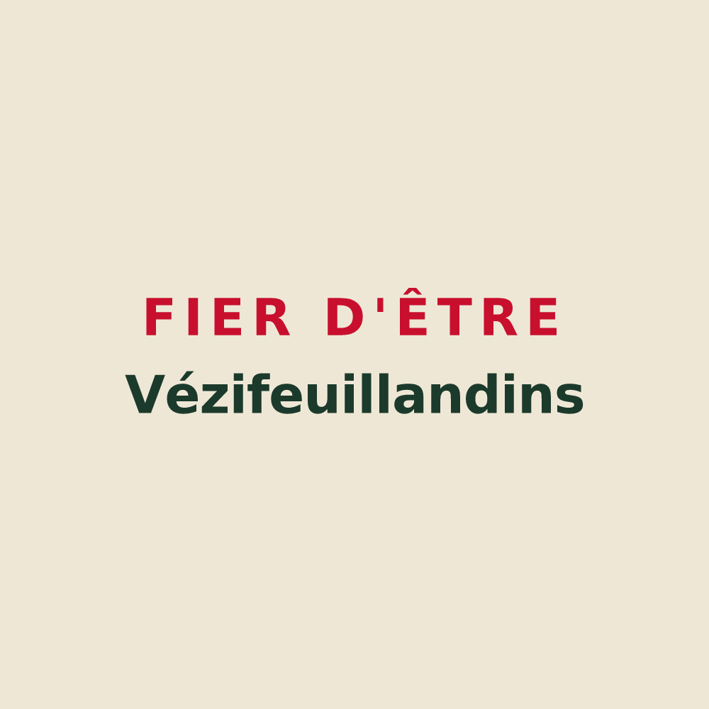 Tote bag « Fier d'être Vézifeuillandins » — design pour Lafeuillade-en-Vézie