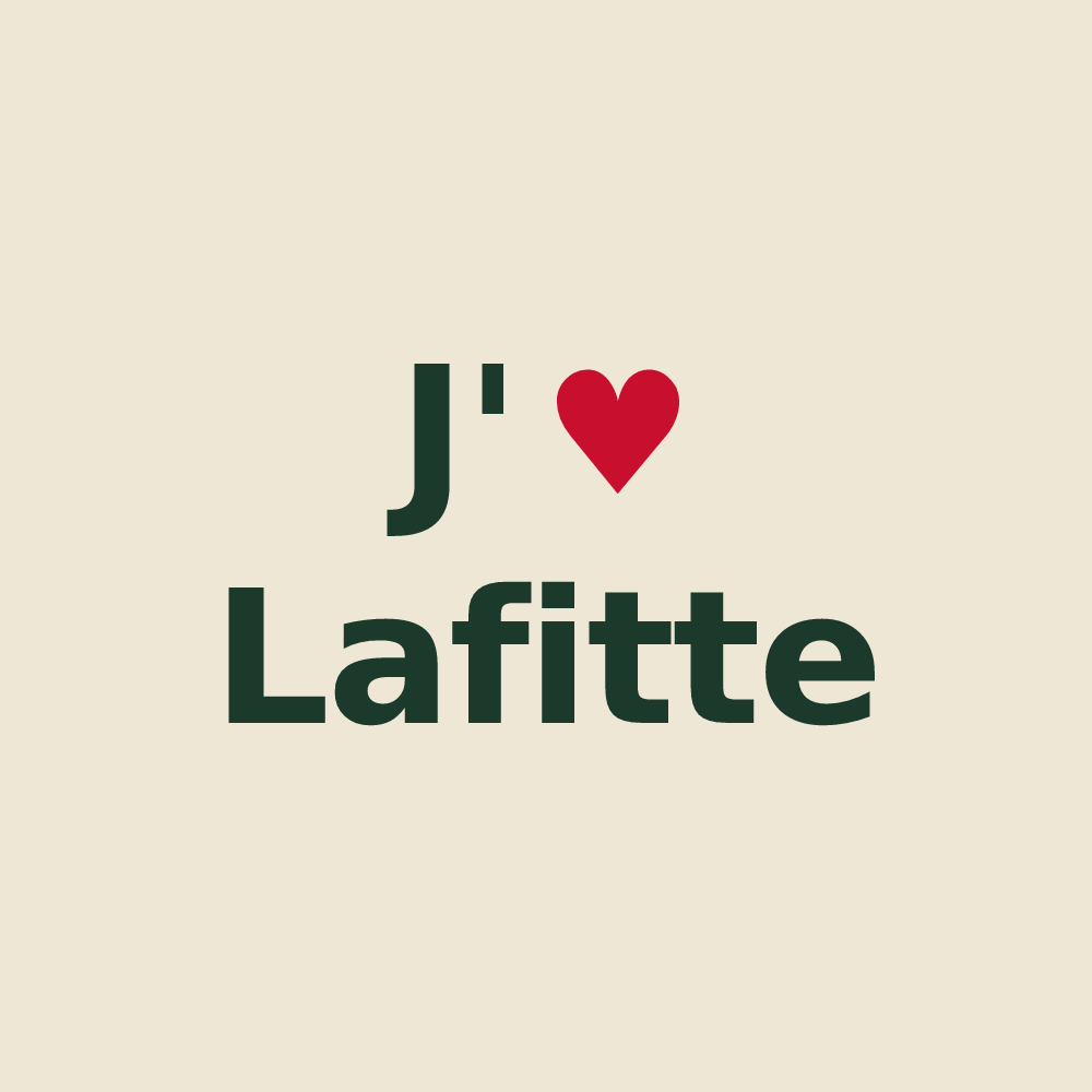 Tote bag personnalisé Lafitte — design J'aime Lafitte