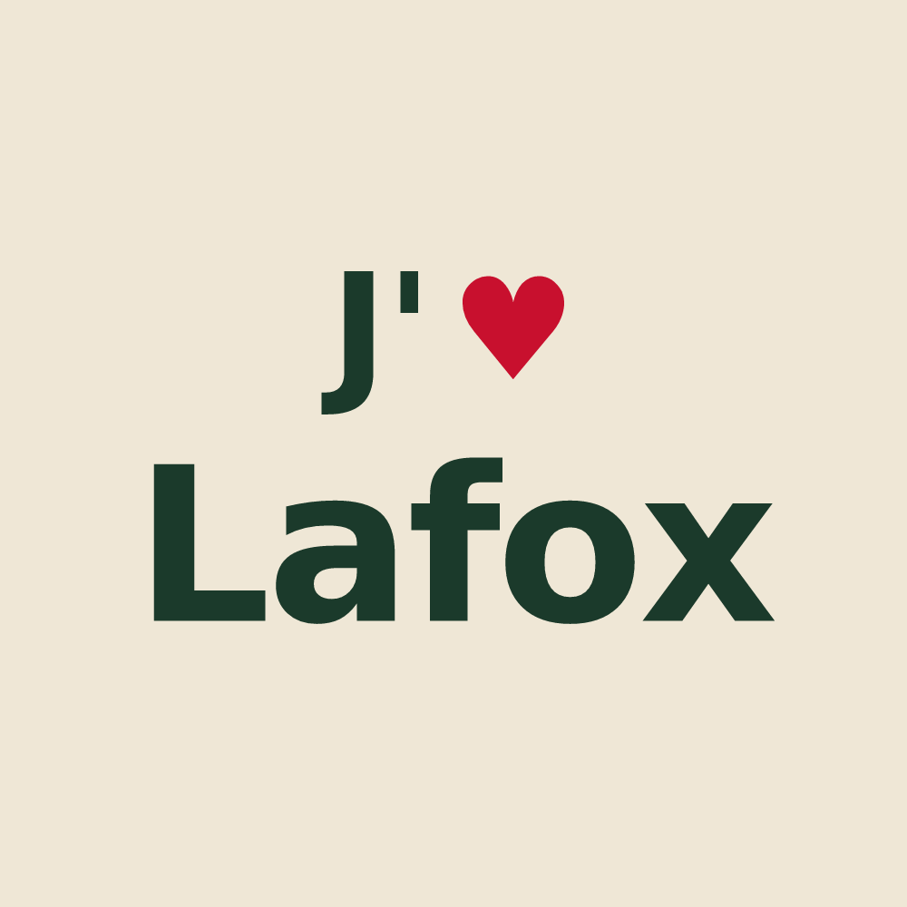 Tote bag personnalisé Lafox — design J'aime Lafox
