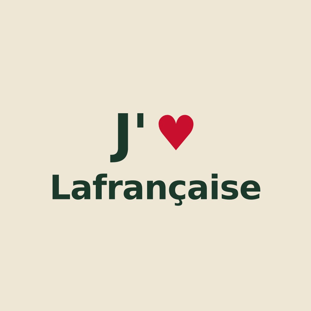 Tote bag personnalisé Lafrançaise — design J'aime Lafrançaise