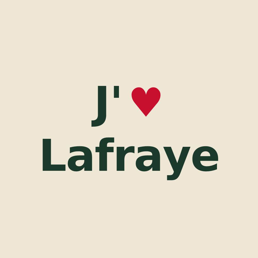 Tote bag personnalisé Lafraye — design J'aime Lafraye
