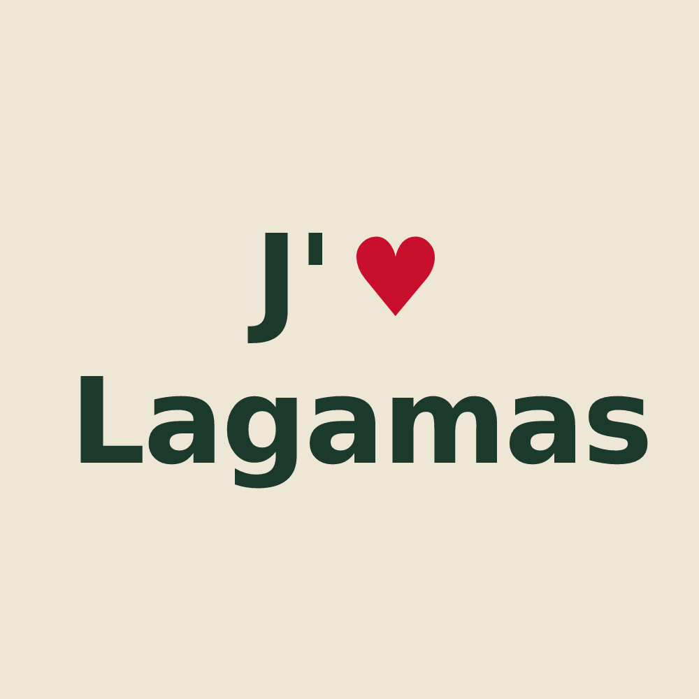 Tote bag personnalisé Lagamas — design J'aime Lagamas