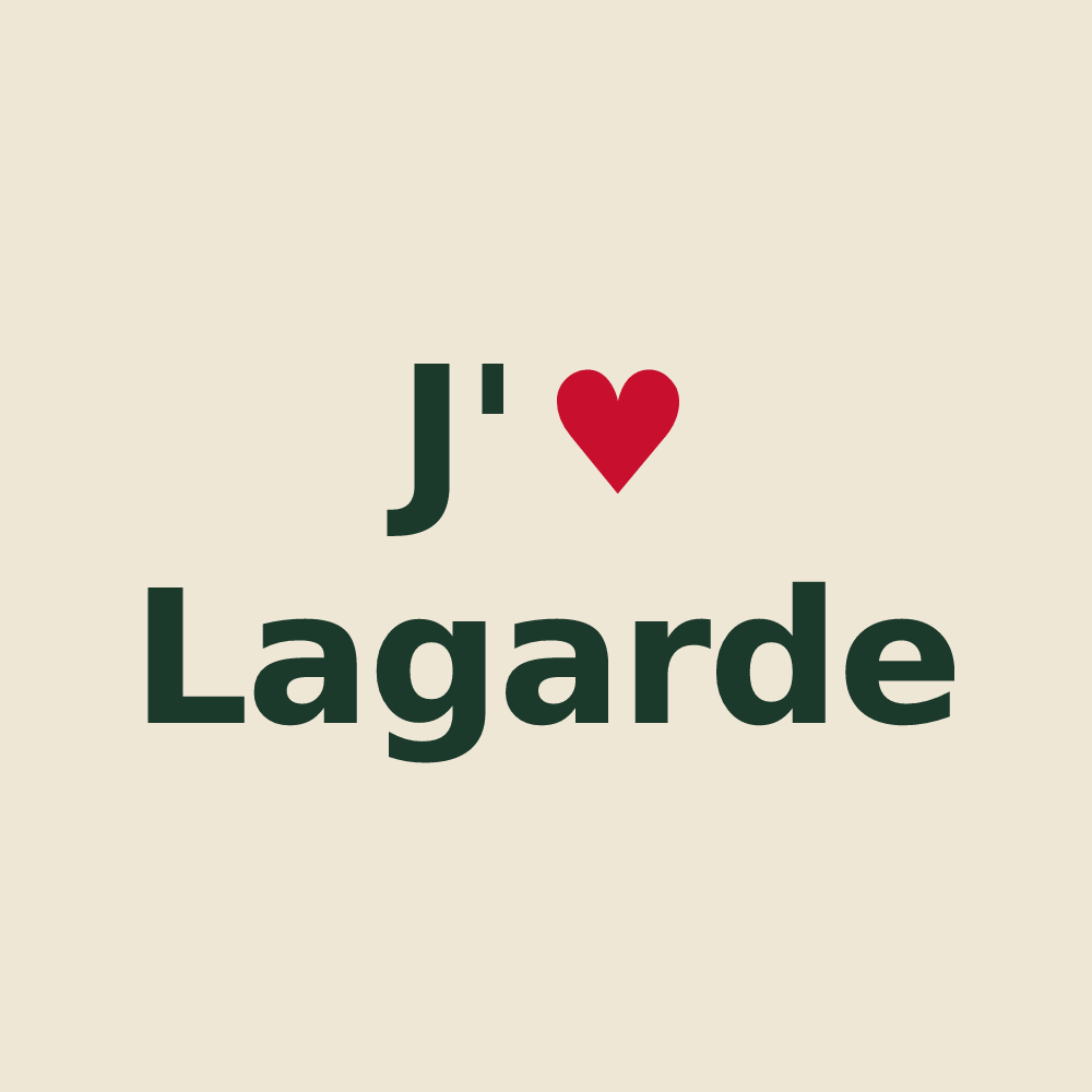Tote bag personnalisé Lagarde — design J'aime Lagarde
