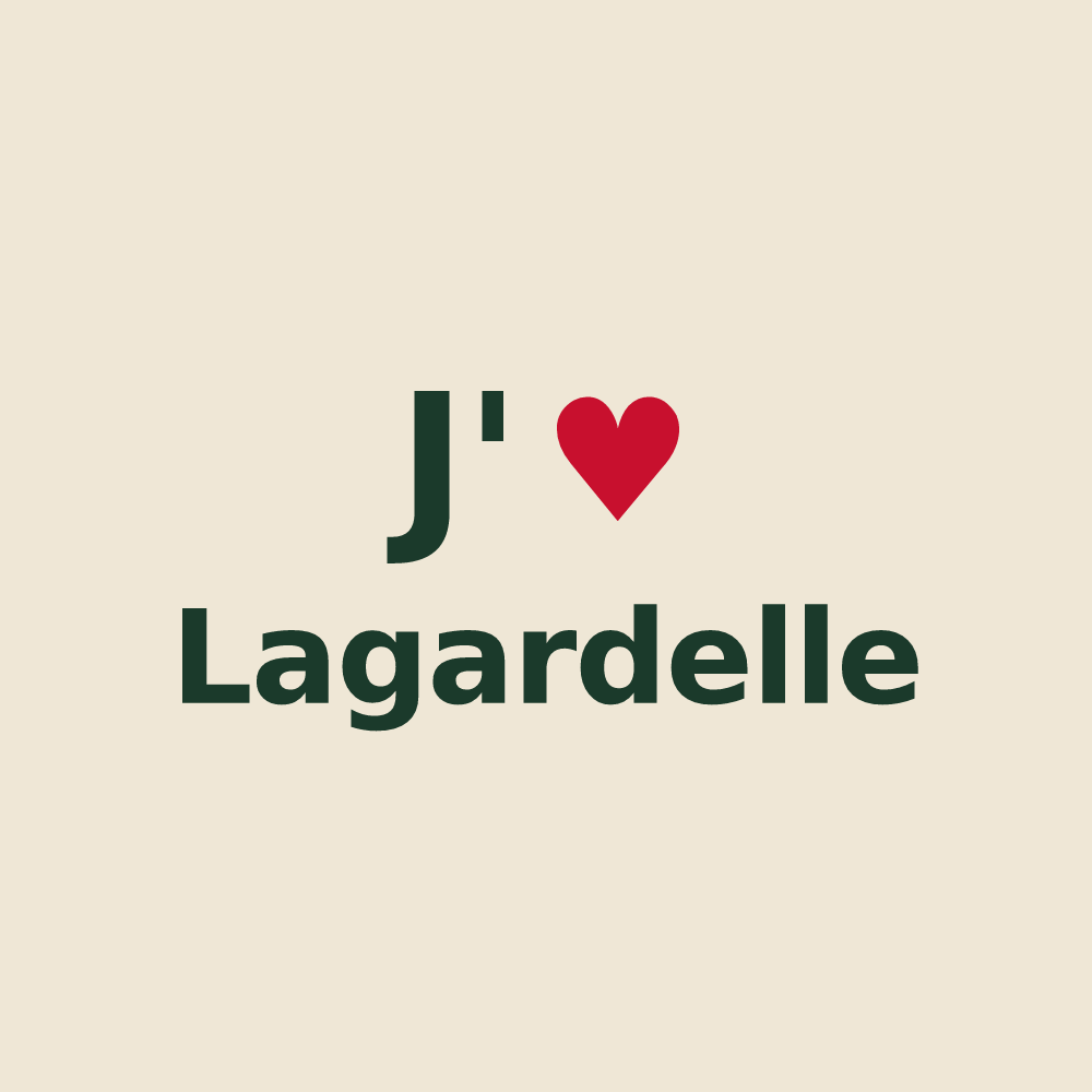Tote bag personnalisé Lagardelle — design J'aime Lagardelle