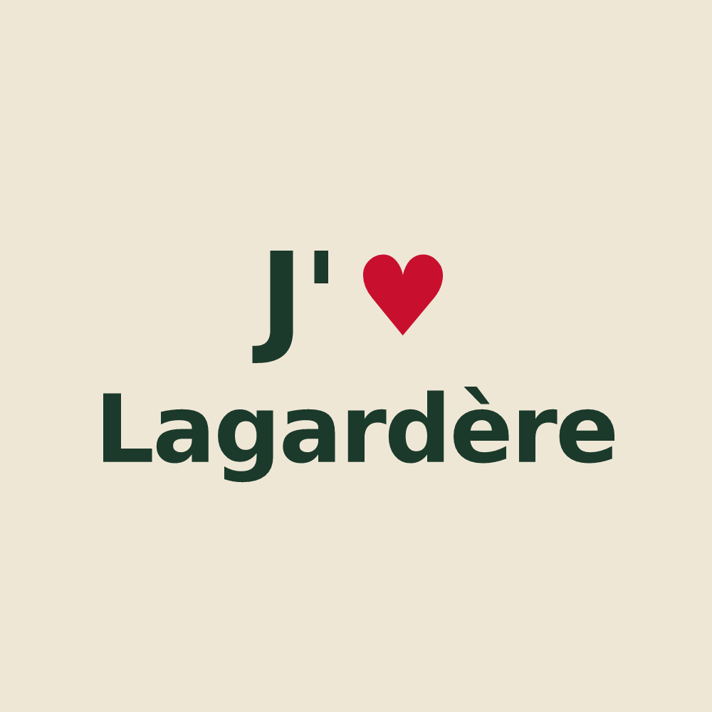Tote bag personnalisé Lagardère — design J'aime Lagardère
