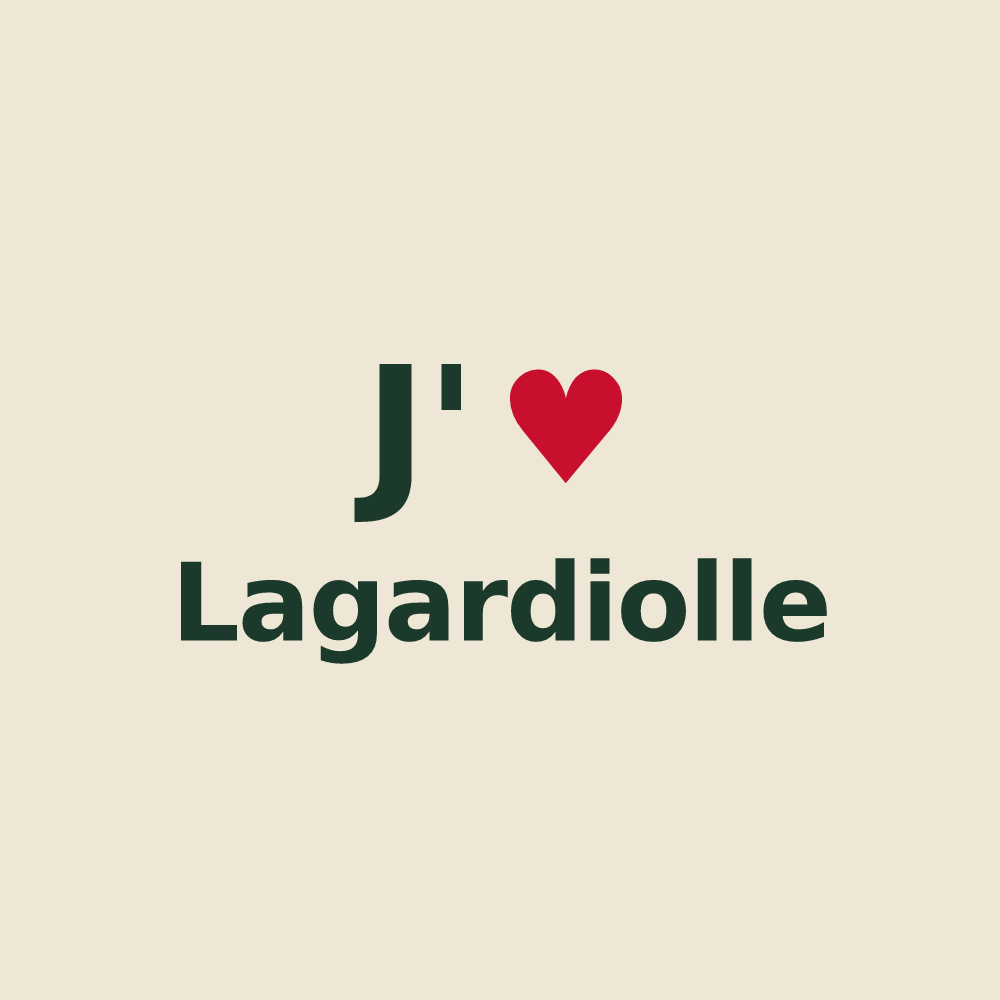 Tote bag personnalisé Lagardiolle — design J'aime Lagardiolle