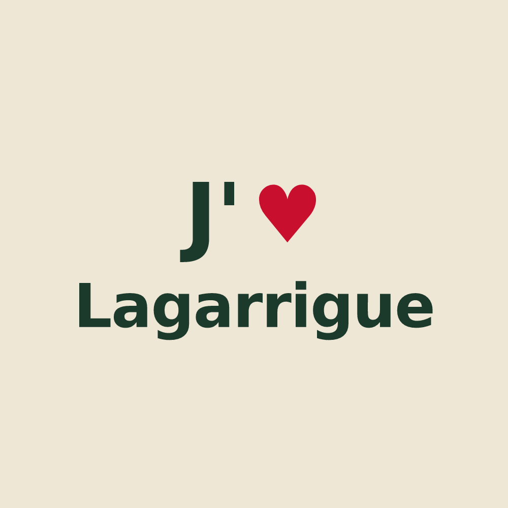 Tote bag personnalisé Lagarrigue — design J'aime Lagarrigue