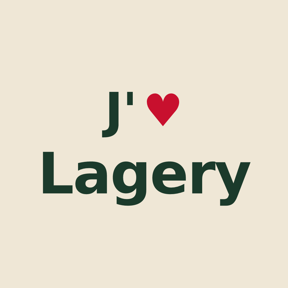Tote bag personnalisé Lagery — design J'aime Lagery