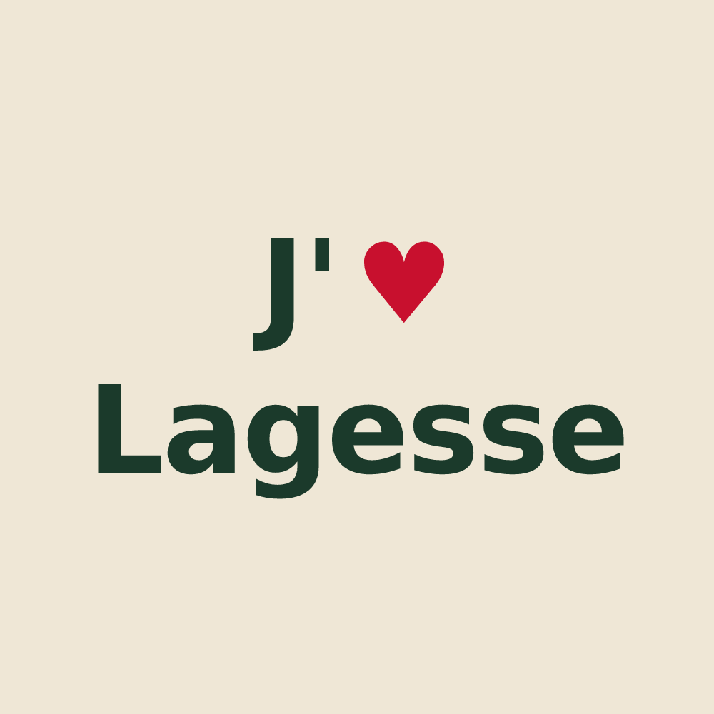 Tote bag personnalisé Lagesse — design J'aime Lagesse