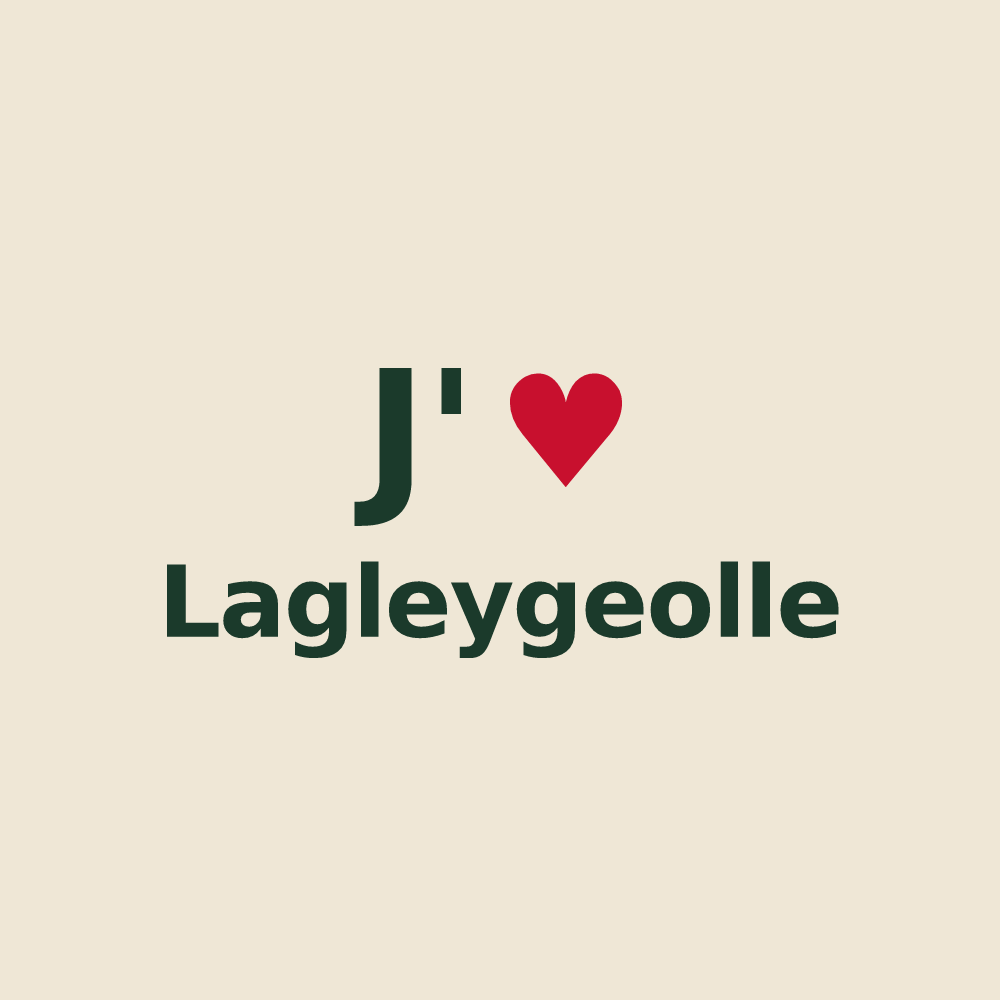 Tote bag personnalisé Lagleygeolle — design J'aime Lagleygeolle