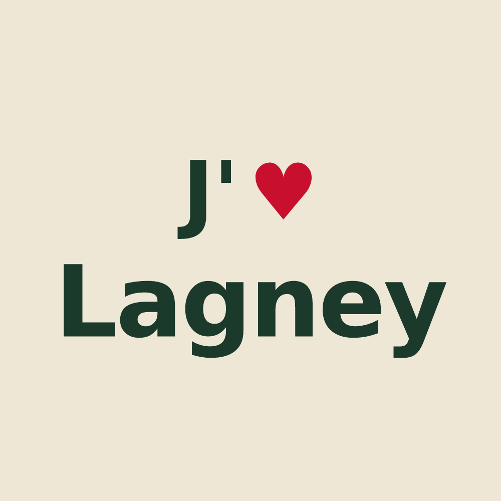 Tote bag personnalisé Lagney — design J'aime Lagney
