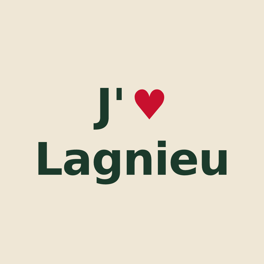 Tote bag personnalisé Lagnieu — design J'aime Lagnieu