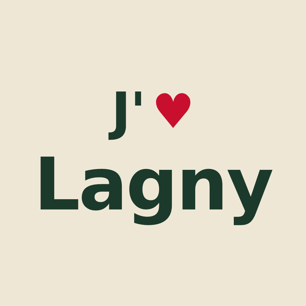 Tote bag personnalisé Lagny — design J'aime Lagny