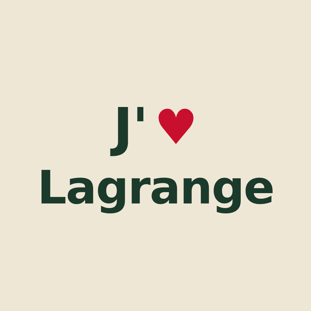 Tote bag personnalisé Lagrange — design J'aime Lagrange