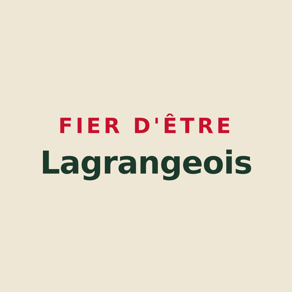 Tote bag « Fier d'être Lagrangeois » — design pour Lagrange