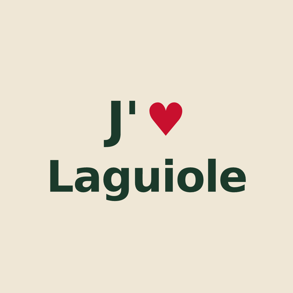 Tote bag personnalisé Laguiole — design J'aime Laguiole