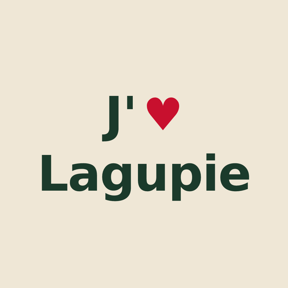 Tote bag personnalisé Lagupie — design J'aime Lagupie