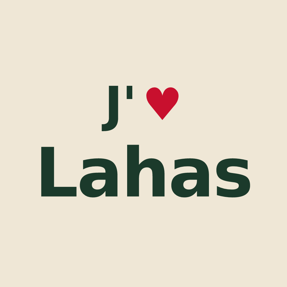 Tote bag personnalisé Lahas — design J'aime Lahas