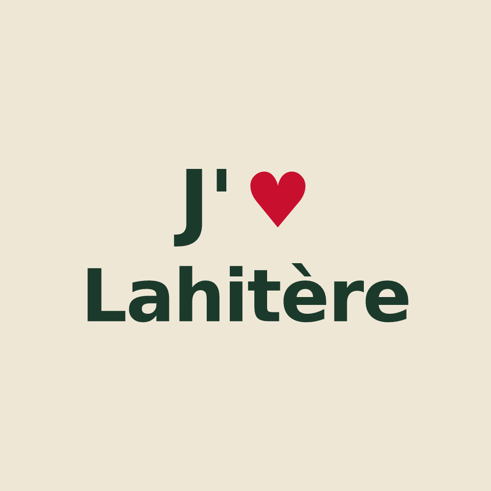 Tote bag personnalisé Lahitère — design J'aime Lahitère