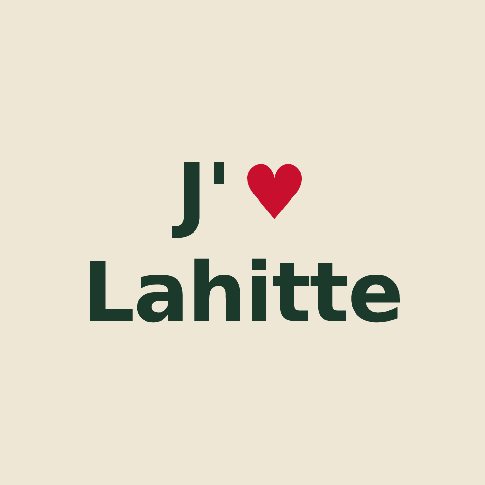 Tote bag personnalisé Lahitte — design J'aime Lahitte