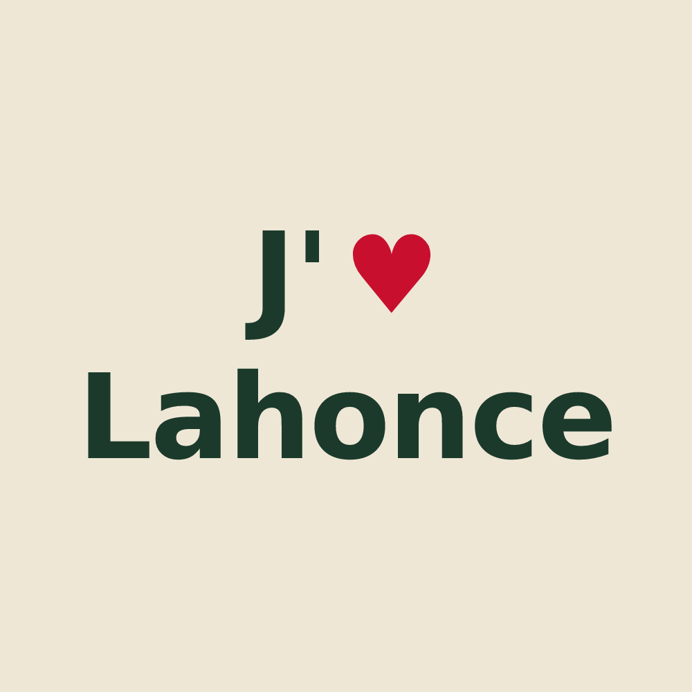 Tote bag personnalisé Lahonce — design J'aime Lahonce