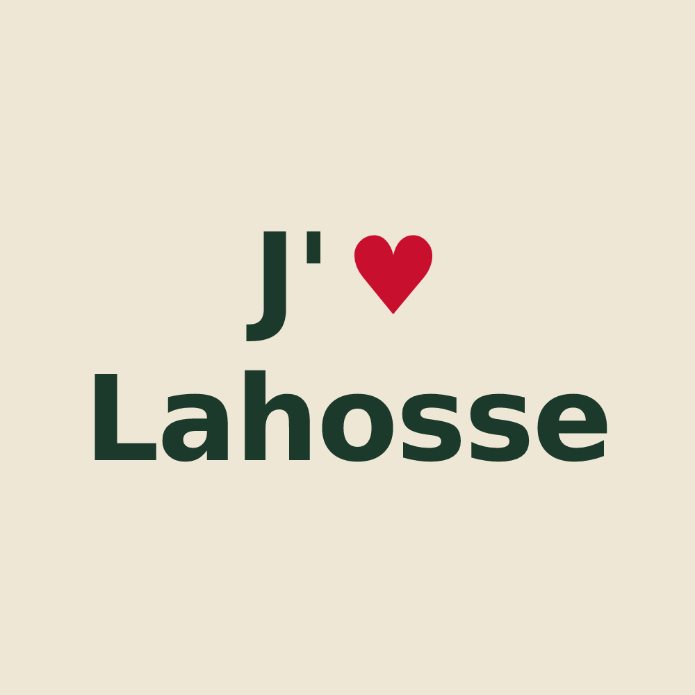 Tote bag personnalisé Lahosse — design J'aime Lahosse