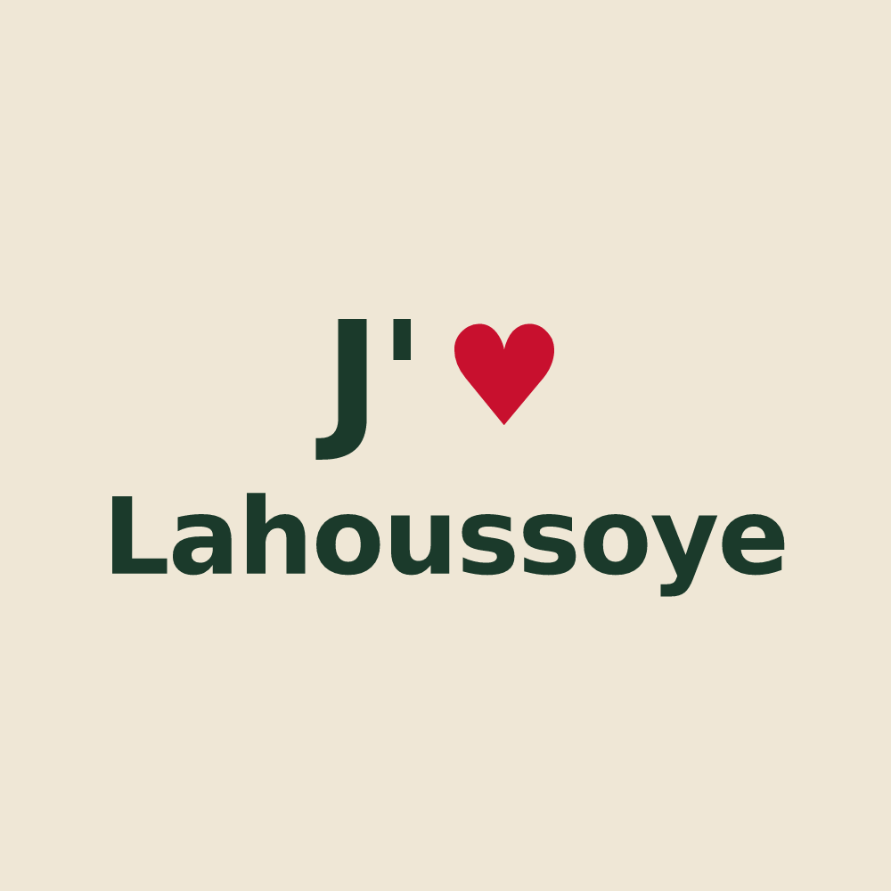Tote bag personnalisé Lahoussoye — design J'aime Lahoussoye